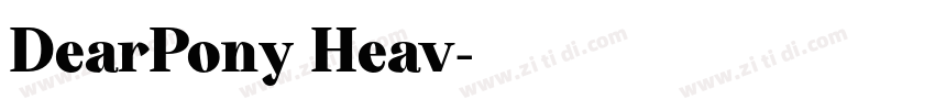 DearPony Heav字体转换